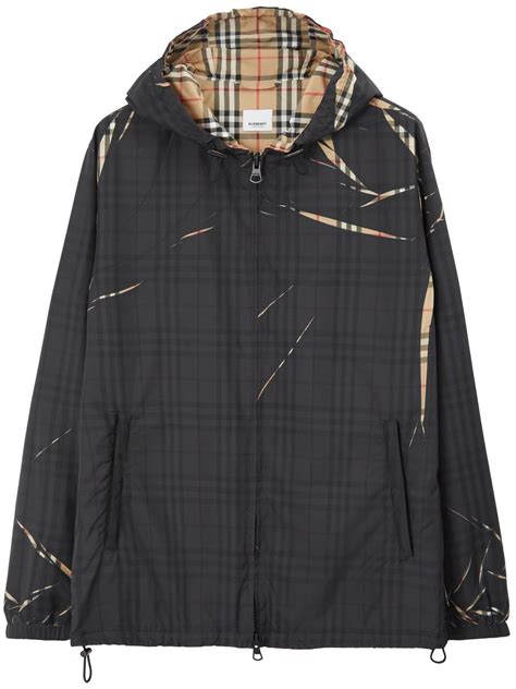 burberry london beet check jacket black and grey check lining|burberry taffeta check jacket.